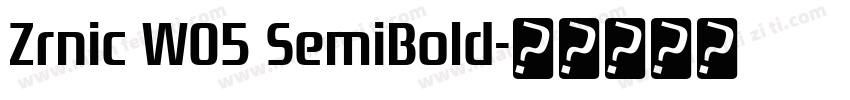 Zrnic W05 SemiBold字体转换